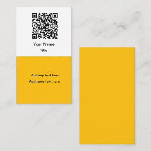 Cartões de Visita Verticais Simples com Código QR 