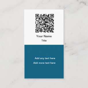 Cartões de Visita Verticais Simples com Código QR 