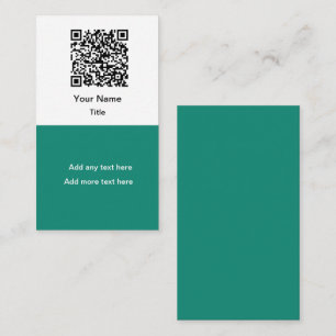 Cartões de Visita Verticais Simples com QR Code Pr