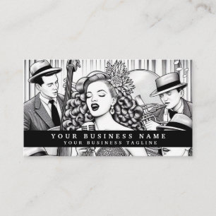 Cartões de Visita Vintage Retro Glam Girl