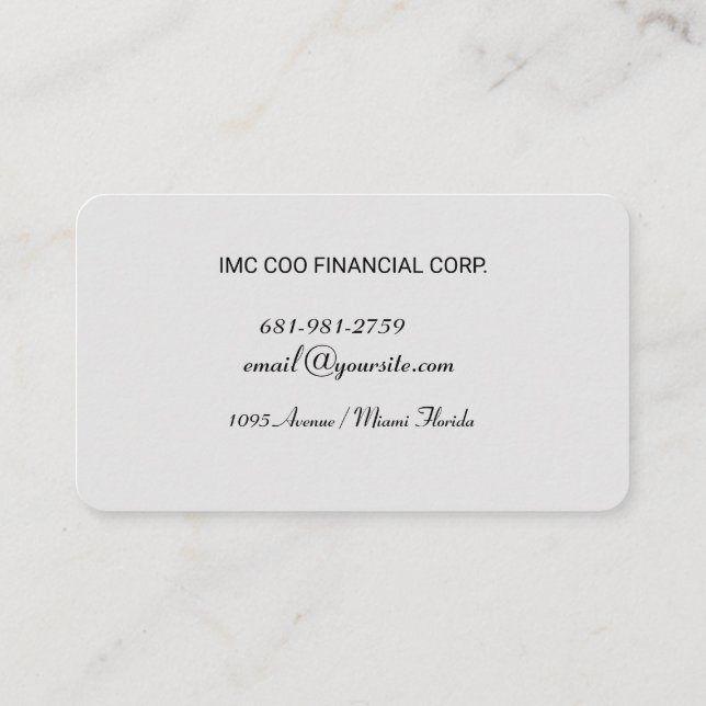 Cartões de visitas (Verso)