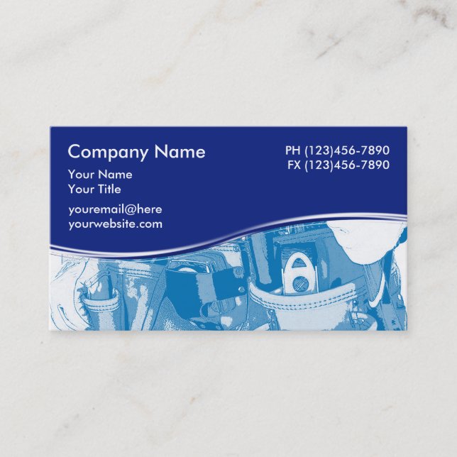 Cartões de visitas 2 do trabalhador manual (Frente)