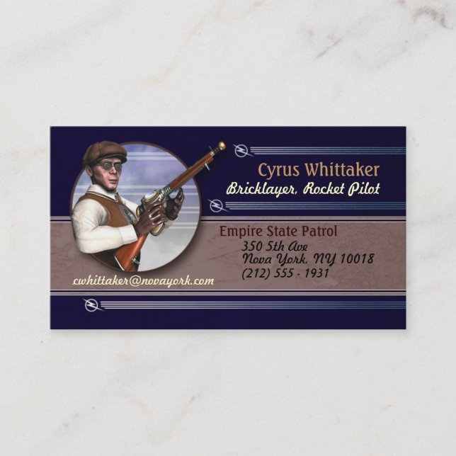 Cartões de visitas #3 piloto de Rocket (Frente)