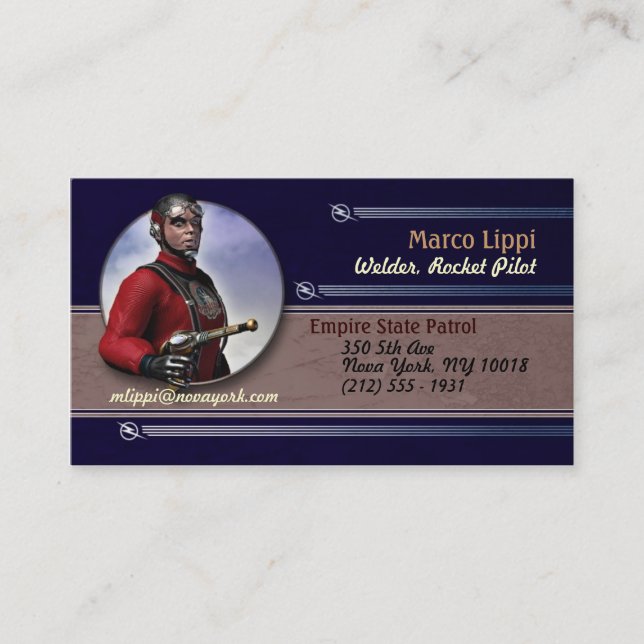 Cartões de visitas #4 piloto de Rocket (Frente)