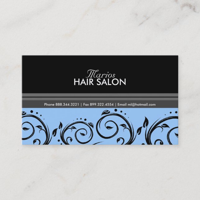 Cartões de visitas à moda (Frente)