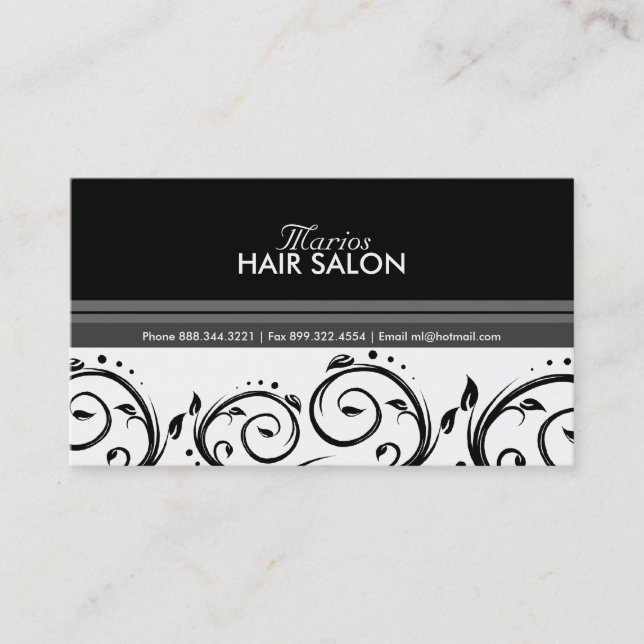 Cartões de visitas à moda (Frente)