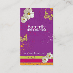 Cartões de visitas à moda do Grunge