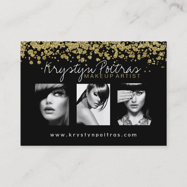 Cartões de visitas à moda do maquilhador (Frente)