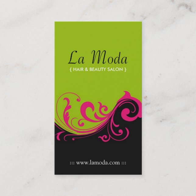 Cartões de visitas à moda do salão de beleza (Frente)