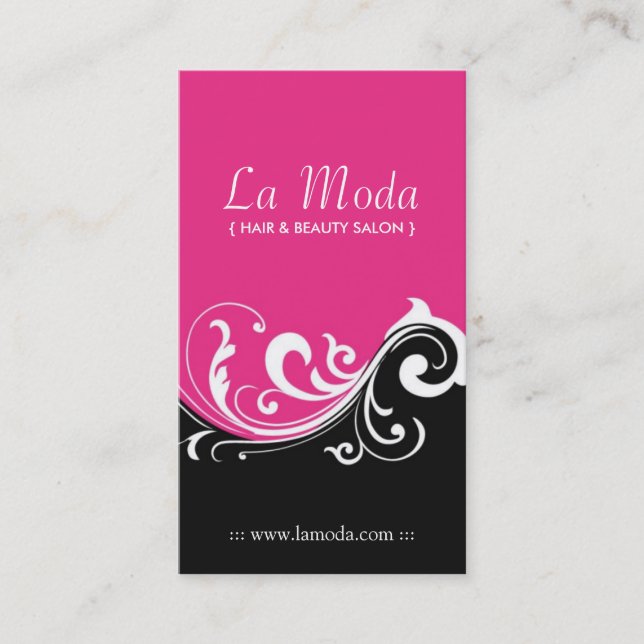 Cartões de visitas à moda do salão de beleza (Frente)