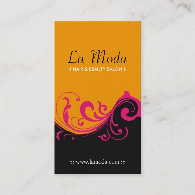 Cartões de visitas à moda do salão de beleza (Frente)