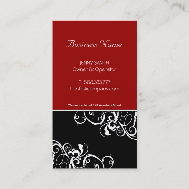 Cartões de visitas à moda - personalize-o! (Frente)
