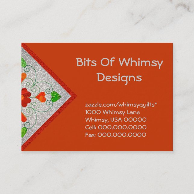 Cartões de visitas acolchoados (Frente)