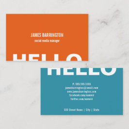 CARTÕES DE VISITAS ALARANJADOS DA SEPARAÇÃO OLÁ!