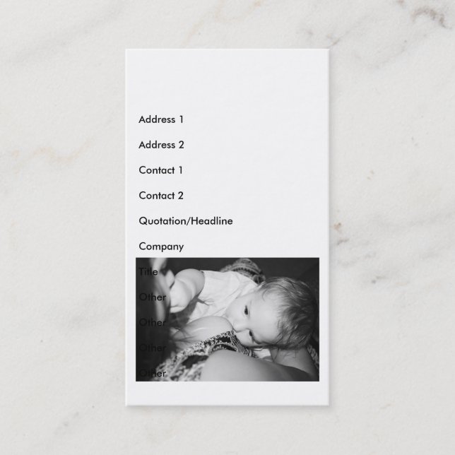 Cartões de visitas amamentando (Frente)