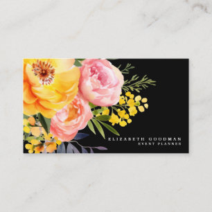 Cartões de visitas Amarelas Amarelas Elegantes