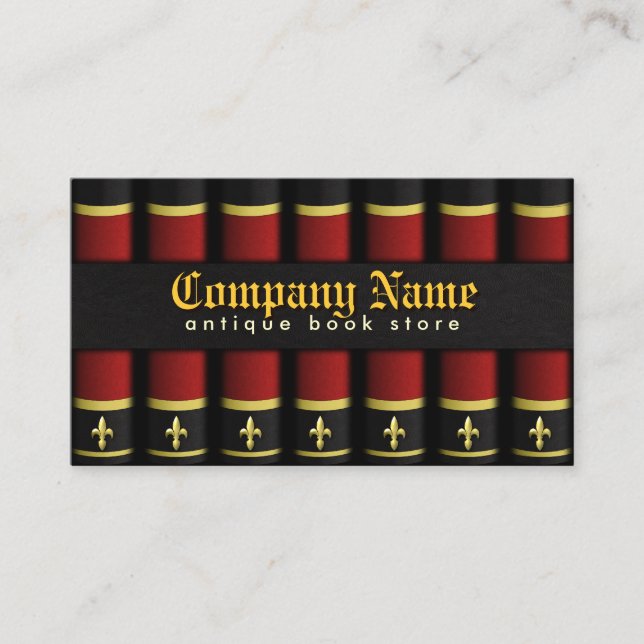 Cartões de visitas Antigos do Revendedor de Livros (Frente)