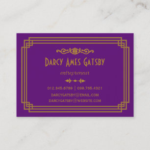 Cartões de visitas Art Deco