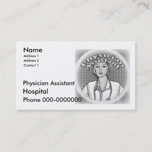 Cartões de visitas Assistente médico-feminino