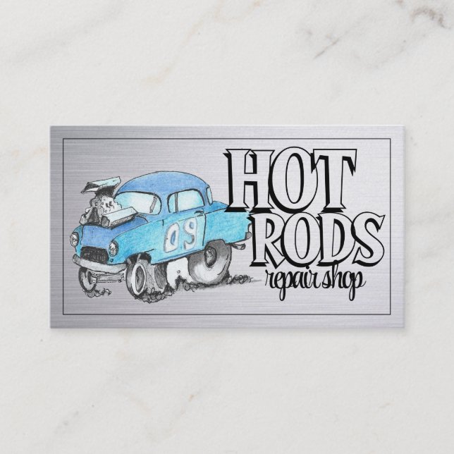 Cartões de visitas Automotivos de Hot Rods (Frente)