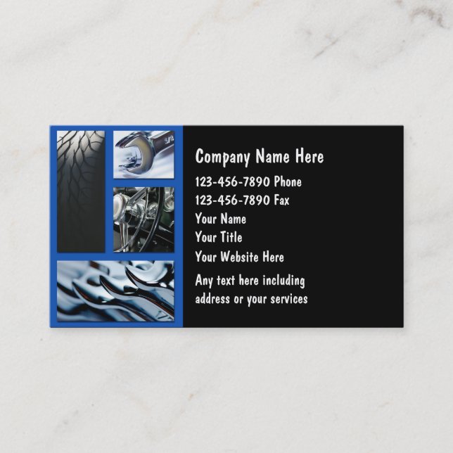 Cartões de visitas automotrizes (Frente)