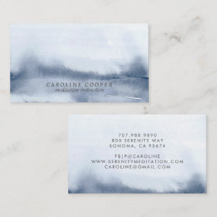 Cartões de visitas Azuis do Professor de Meditação