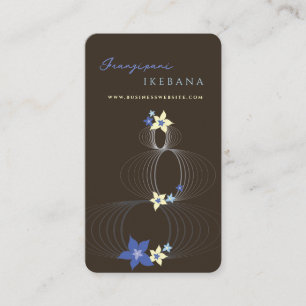Cartões de visitas azuis do zen de Ikebana do