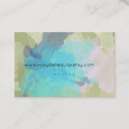 Cartões de visitas azuis e verdes