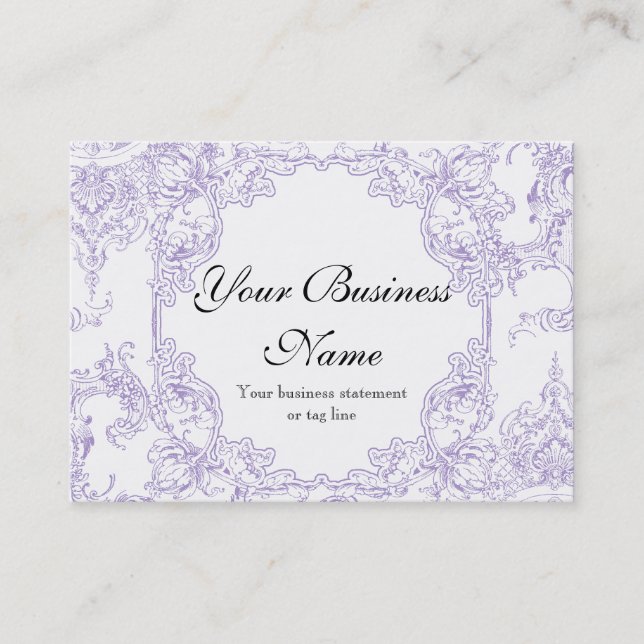 Cartões de visitas - barroco floral do redemoinho (Frente)