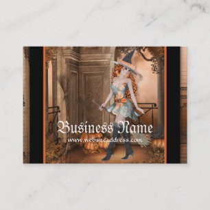 Cartões de visitas bonitos da fantasia da bruxa 1