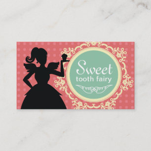 Cartões de visitas bonitos da menina do cupcake