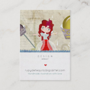 Cartões de visitas bonitos de conto de fadas Doll