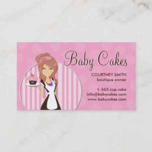 Cartões de visitas bonitos do cupcake
