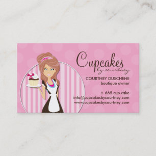 Cartões de visitas bonitos do cupcake
