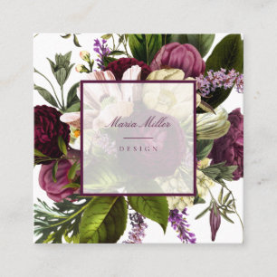 Cartões de visitas Botânicos Púrpuros