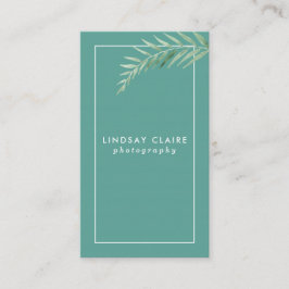 Cartões de visitas Botânicos Teais