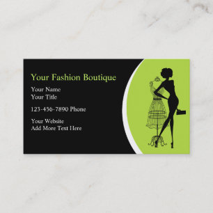 Cartões de visitas Boutique de Vestuário
