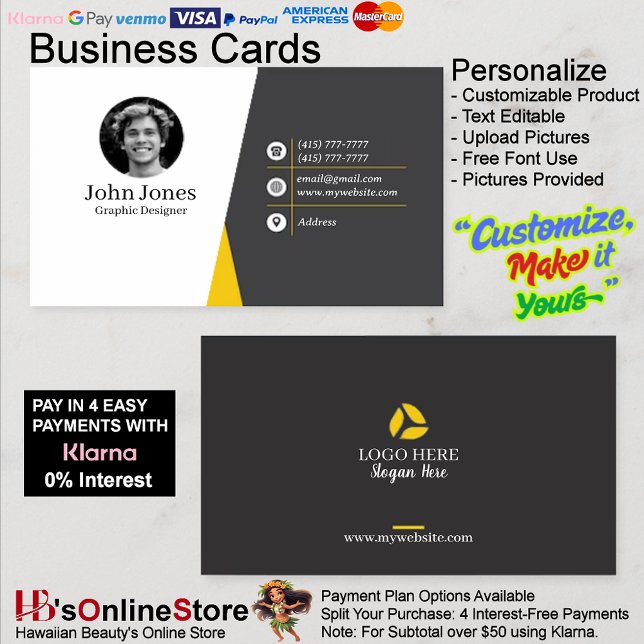 Cartões de visitas brancas e vermelhas, 12 embalag (Customized & Personalized Business Cards 20.)