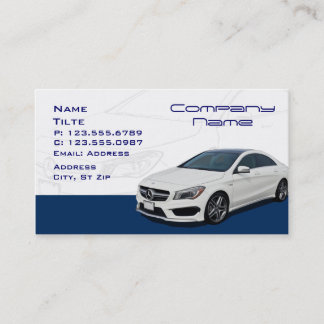 Cartões de visitas brancos do Benz de Mercedes
