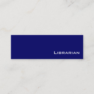 Cartões de visitas brancos do bibliotecário do