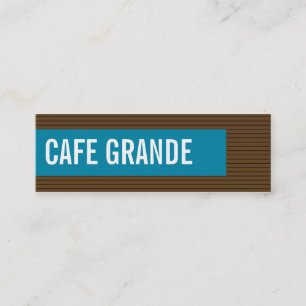 cartões de visitas > cafe grande [chocolate: teal]