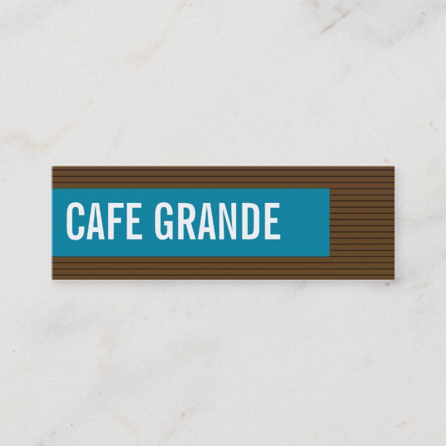 cartões de visitas > cafe grande [chocolate: teal] (Frente)