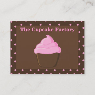 Cartões de visitas "carnudos" do rosa e do cupcake