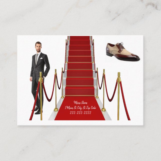 Cartões de visitas, Cartões de visitas de Calçados (Frente)