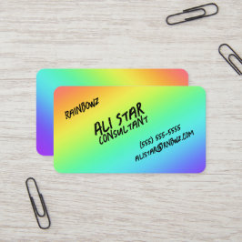 Cartões de visitas Casuais Gradientes Brilhantes