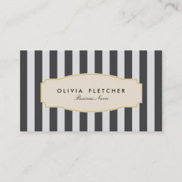 Cartões de visitas Chic Black Stripes