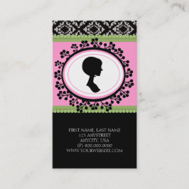 Cartões de visitas chiques da silhueta