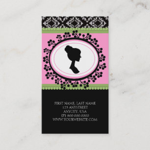 Cartões de visitas chiques da silhueta