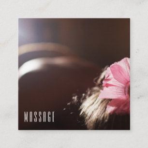 Cartões de visitas chiques da terapia da massagem