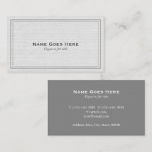 Cartões de visitas cinzentos simples profissionais